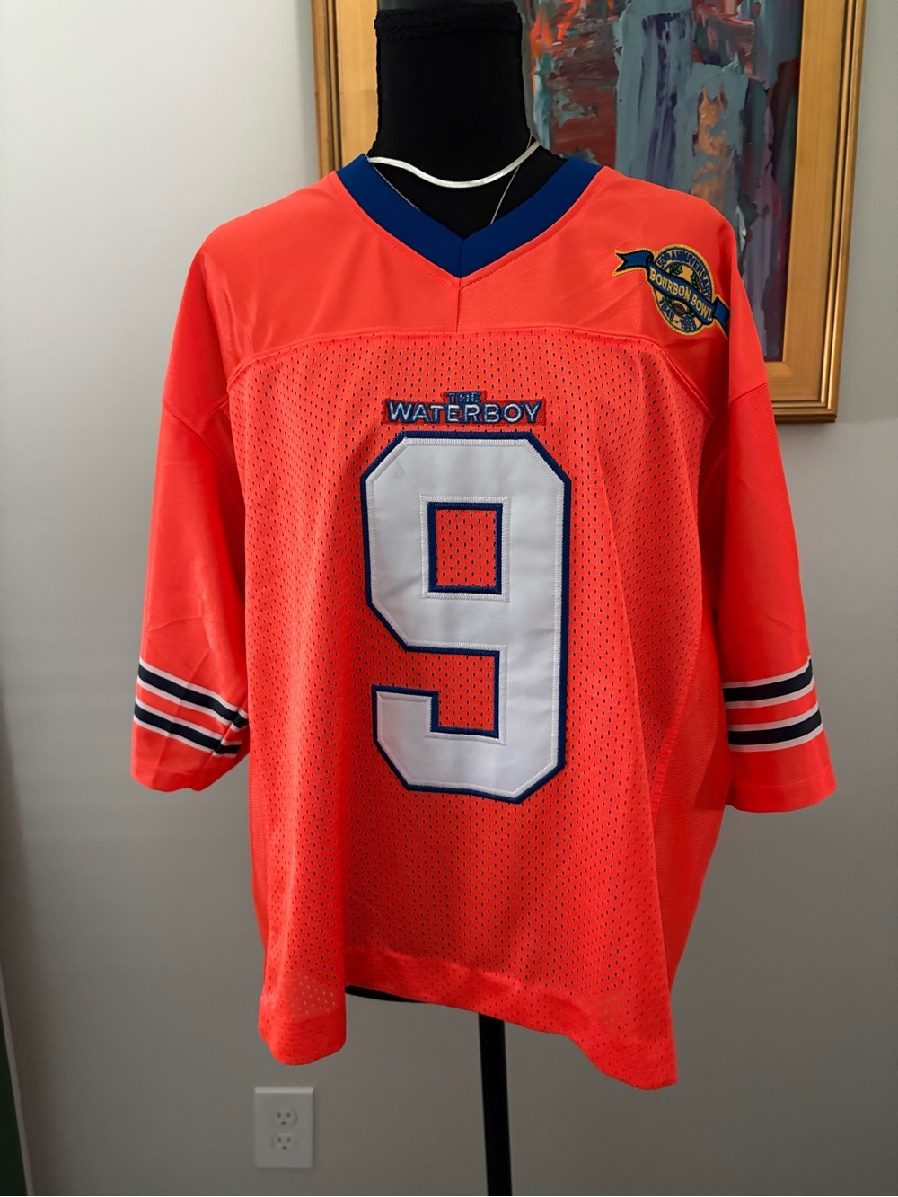 Waterboy Mud Dogs Orange Football Jersey - Number 9